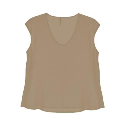 Mouwloze Top Imperial , Brown , Dames