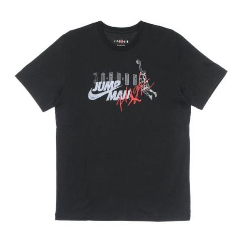 Grafische Crew Neck T-shirt Print Jordan , Black , Heren