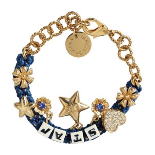 Ster Ketting Bedel Armband Goud Blauw Dolce & Gabbana , Yellow , Dames