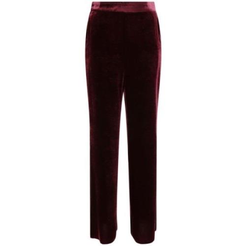 Rode Fluwelen Broek Vrouwen Rechte Pijp Etro , Red , Dames