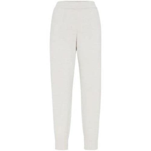 Stijlvolle Jogging Punto Broek Brunello Cucinelli , Gray , Dames