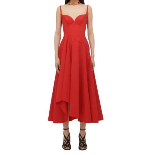 Rode Elegante Jurken Alexander McQueen , Red , Dames