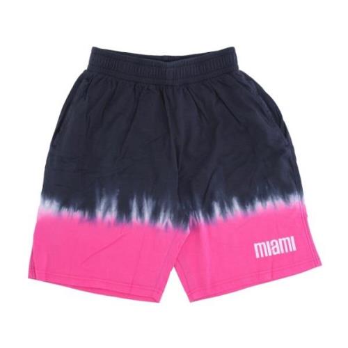 Miami Heat Tie Dye Basketball Shorts Mitchell & Ness , Blue , Heren