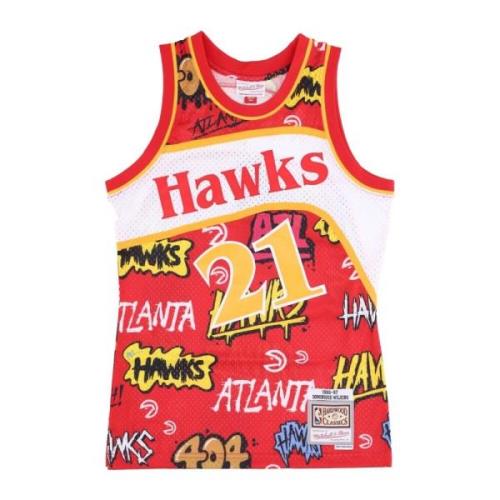 NBA Swingman Jersey Dominique Wilkins 1986-87 Mitchell & Ness , Red , ...