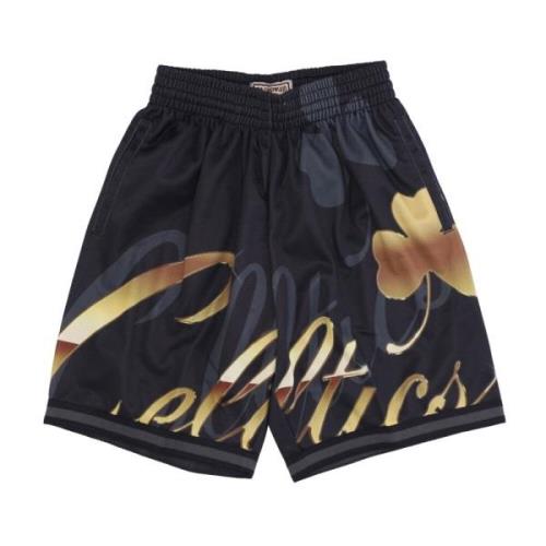 NBA Big Face Basketball Shorts Mitchell & Ness , Black , Heren