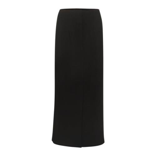 Elegante zwarte diepe rok met split Kaffe , Black , Dames