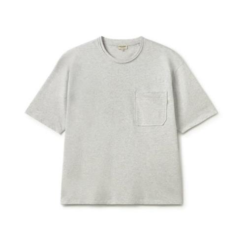 Premium Basic T-Shirt in Italiaanse Stof Twothirds , Gray , Heren