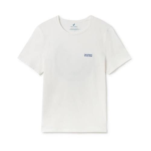 Oceaan Statement T-shirt Twothirds , White , Heren