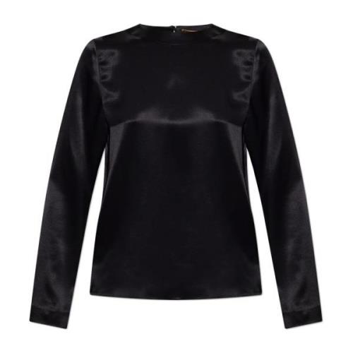 Zijden top Saint Laurent , Black , Dames