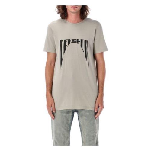 Level T-Shirt Grafische Print Parel/Zwart Rick Owens , Gray , Heren