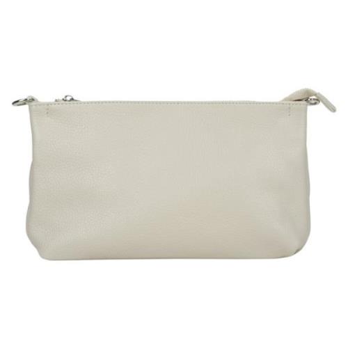 Dames Crème Beige Leren Crossbody Tas Er00115562 Estro , Beige , Dames