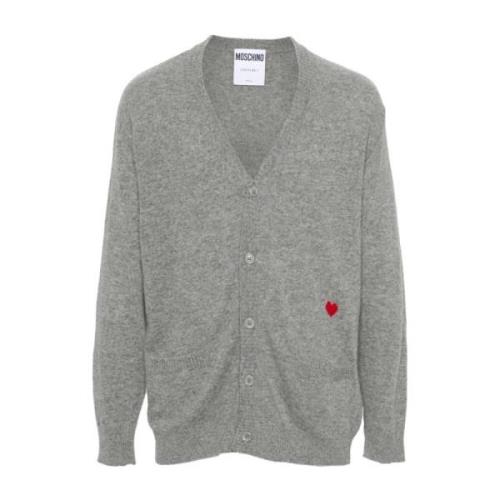 Hartmotief Trui Grijs Moschino , Gray , Heren