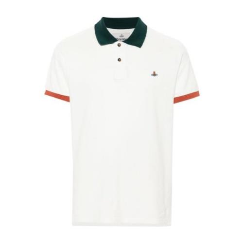 Witte Polo Shirt met Orb Logo Vivienne Westwood , White , Heren