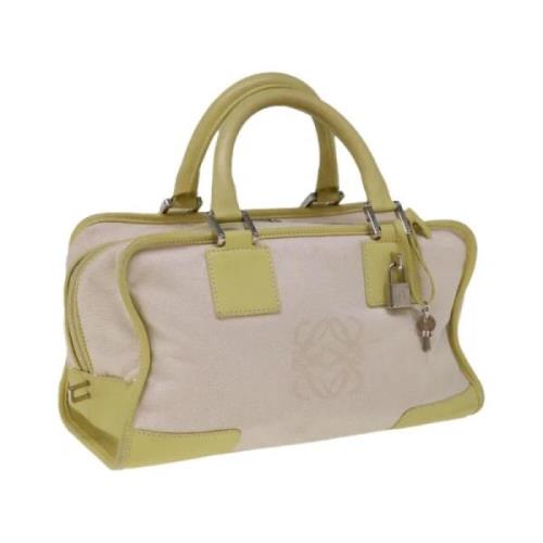 Pre-owned Cotton handbags Loewe Pre-owned , White , Dames