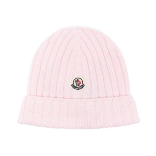 Roze Kinderhoeden Beanie Wol Moncler , Pink , Dames