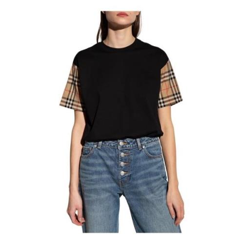 Oversized T-shirt Burberry , Black , Dames