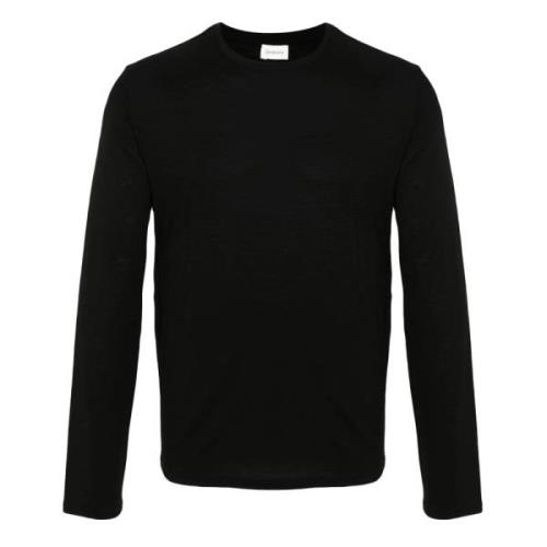 Zwarte Crewneck Sweater met YSL Borduursel Saint Laurent , Black , Her...