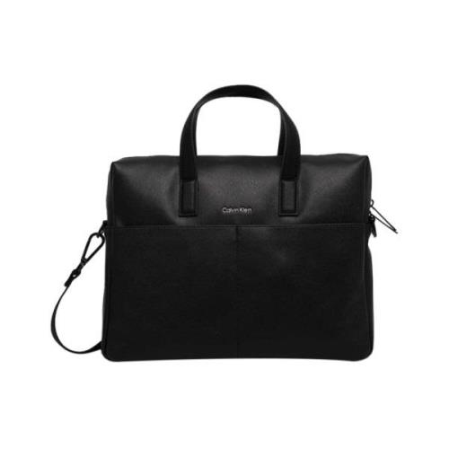 Zwarte Handtas - Elegant en Verfijnd Calvin Klein , Black , Heren