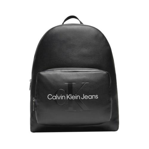 Zwarte Rugzak Stijlvol en Functioneel Calvin Klein , Black , Dames