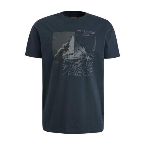 Korte Mouw R-hals Jersey T-shirt PME Legend , Blue , Heren