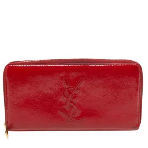 Pre-owned Leather wallets Yves Saint Laurent Vintage , Red , Dames