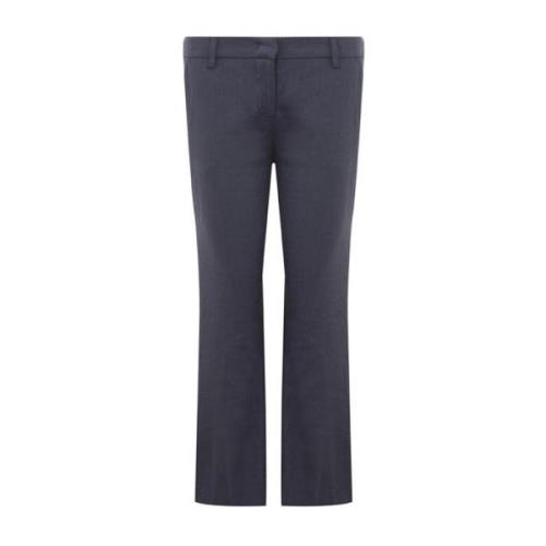 Blauwe Linnen Broek Lardini , Blue , Dames