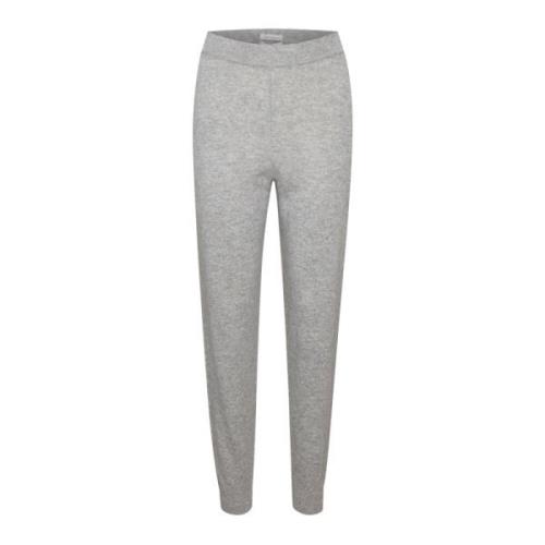 Kasjmier Grijs Melange Broek Part Two , Gray , Dames