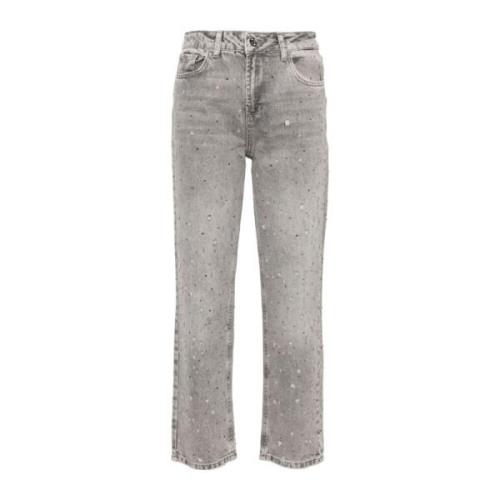 Grijze Denim Jeans Distressed Finish Liu Jo , Gray , Dames