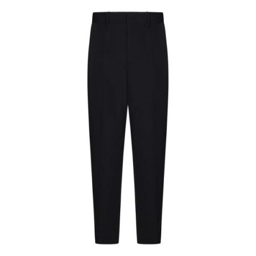 Zwarte Wol Straight Broek Dsquared2 , Black , Dames