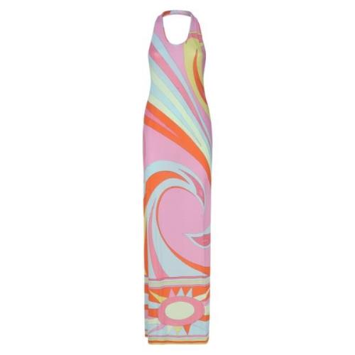 Mouwloze Jurk Multipastel Slim Fit Emilio Pucci , Multicolor , Dames