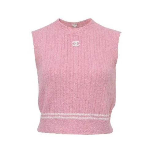 Pre-owned Fabric tops Chanel Vintage , Pink , Dames