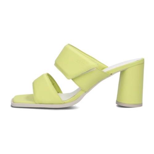 Lime Green Mules Norah Jones Nubikk , Green , Dames