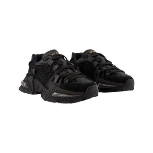 Pre-owned Leather sneakers Dolce & Gabbana Pre-owned , Black , Dames