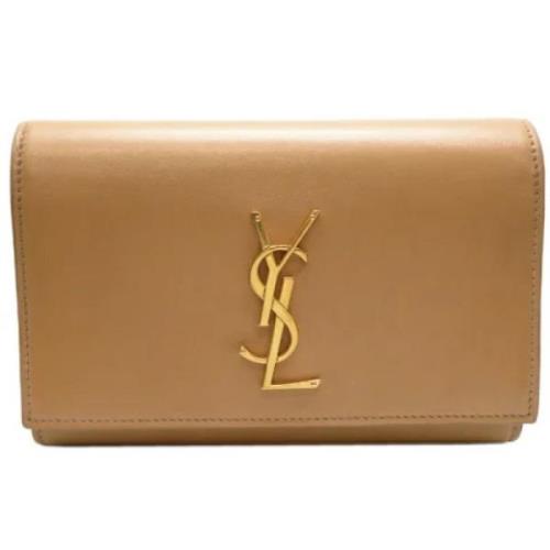 Pre-owned Leather shoulder-bags Yves Saint Laurent Vintage , Beige , D...