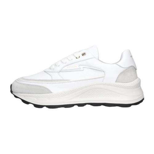 Witte Leren Lage Sneakers Nubikk , White , Dames