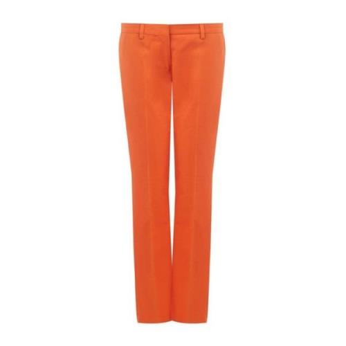 Oranje Katoenen Jeans Klassieke Snit Lardini , Orange , Dames