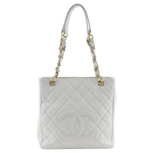 Pre-owned Fabric totes Chanel Vintage , White , Dames