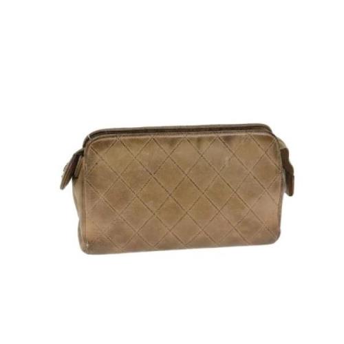 Pre-owned Leather home-office Chanel Vintage , Beige , Dames