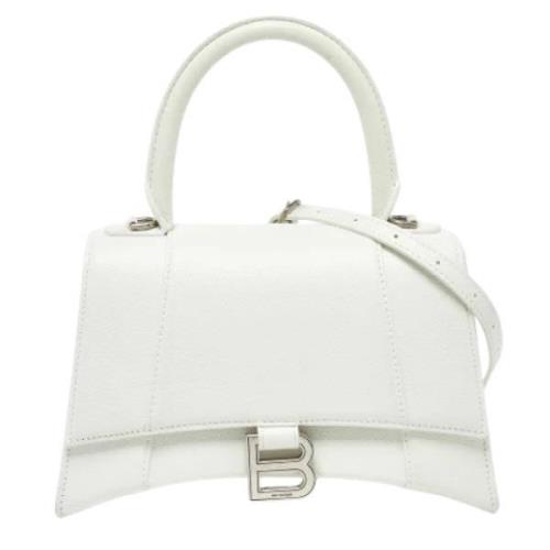 Pre-owned Leather handbags Balenciaga Vintage , White , Dames