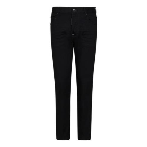 Zwarte Skater Skinny Jeans Aw24 Dsquared2 , Black , Heren