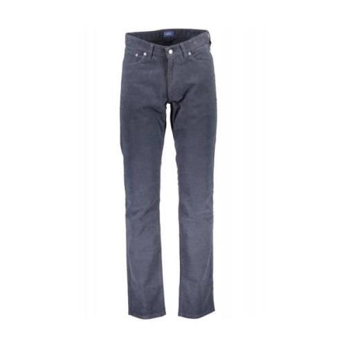 Blauwe Katoenen Broek voor Mannen Gant , Blue , Heren