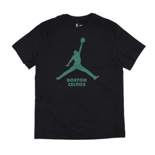 Boston Celtics Logo Tee Zwart Jordan , Black , Heren