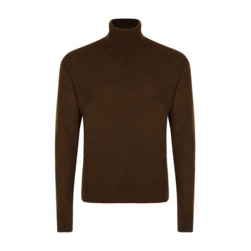 Walnootbruine Kasjmier-Zijde Sweatshirt Tom Ford , Brown , Heren