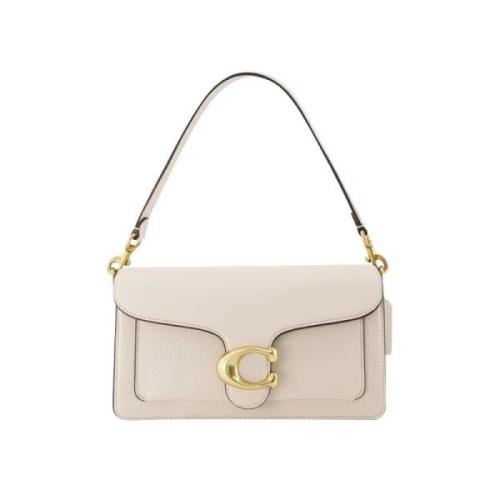 Leather shoulder-bags Coach , Beige , Dames