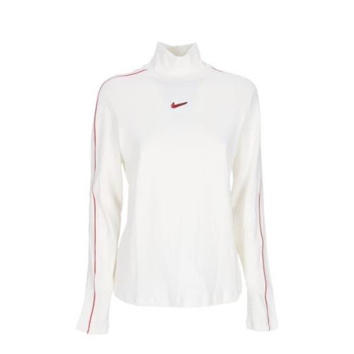 Hoge hals Longsleeve Rood Nike , White , Dames