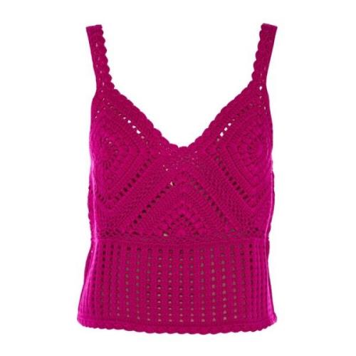 Gehaakte top voor dames in roze Pinko , Pink , Dames