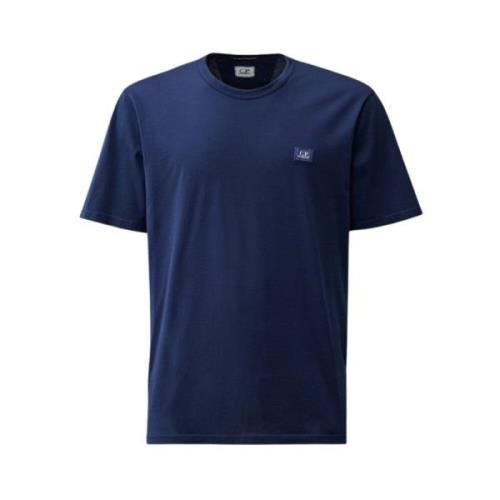 Blauwe Estate T-shirt Lichtgewicht Katoen C.p. Company , Blue , Heren