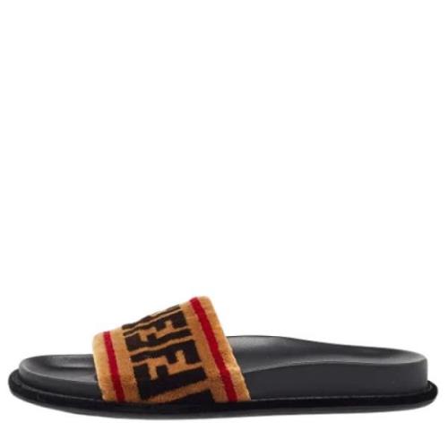 Pre-owned Velvet sandals Fendi Vintage , Brown , Dames