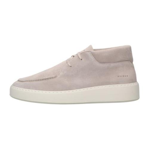 Beige Suède Lage Sneakers Nubikk , Beige , Heren