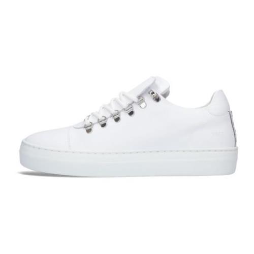 Klassieke Witte Lage Sneakers Jagger Nubikk , White , Heren